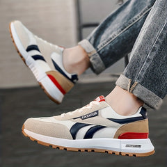 Men's Lace up Sneakers Casual Walking Shoes Comfortable Low Top