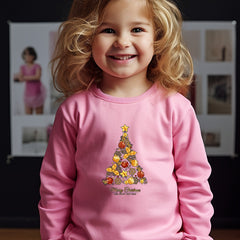 Toddler Kid Girls Cartoon Christmas Tree Sweatshirt