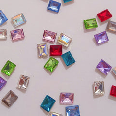 10pcs Colorful Crystal Glass Rhinestone Nail Art Accessories