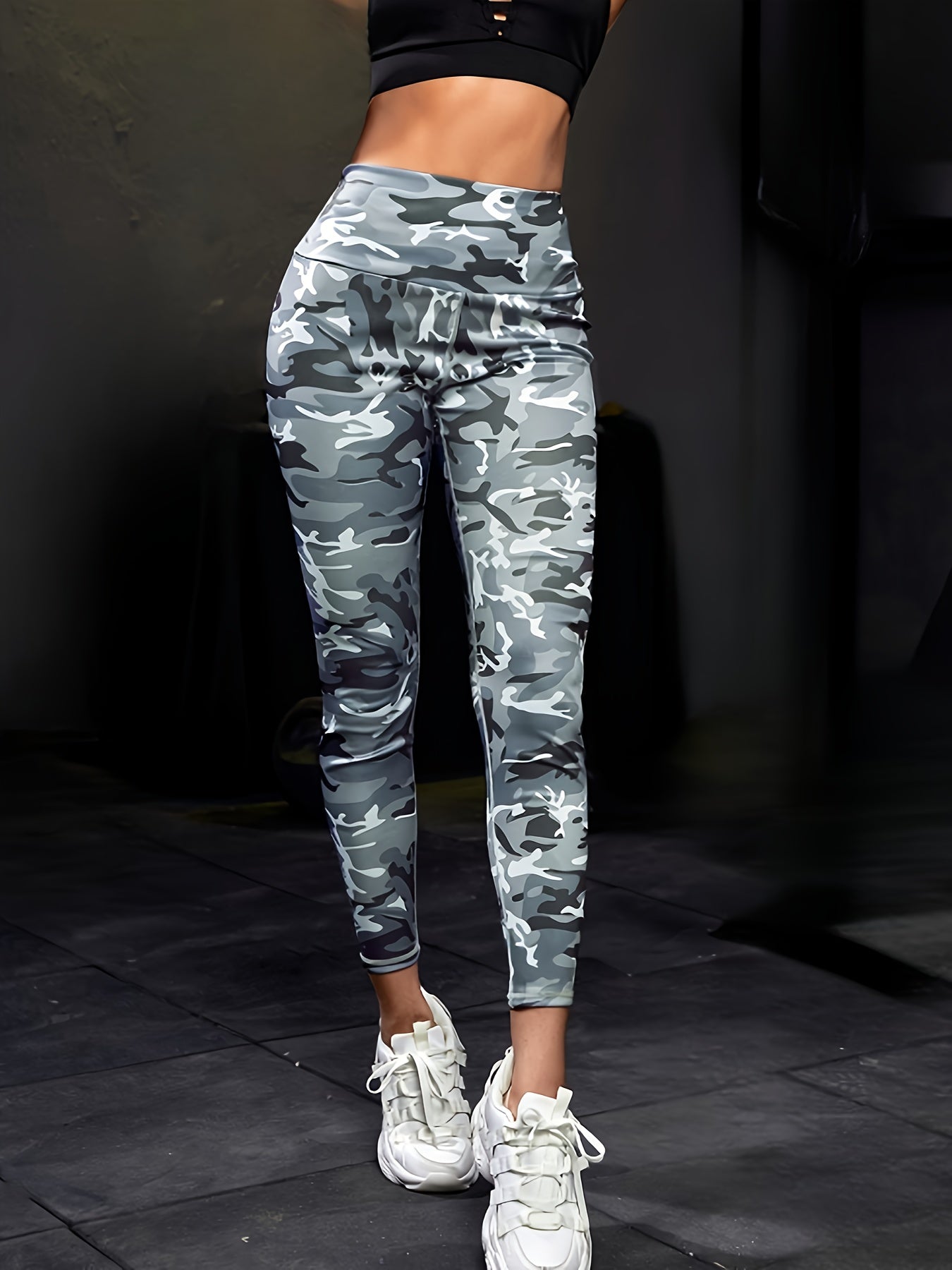 Camouflage Pattern High Waist Yoga Pants