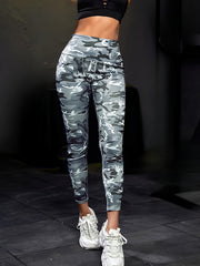 Camouflage Pattern High Waist Yoga Pants