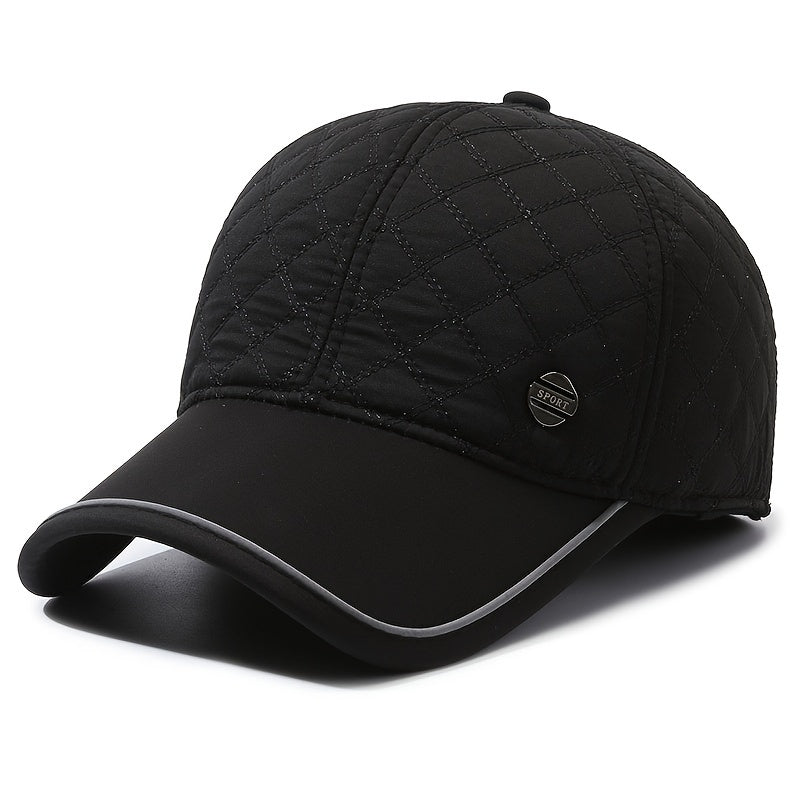 Men's Winter Baseball Cap With Earflaps Warm Hat