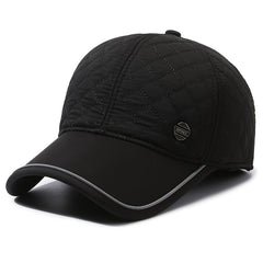 Men's Winter Baseball Cap With Earflaps Warm Hat