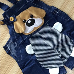Dog Print Overalls for Baby Boys - Spring Summer Autumn
