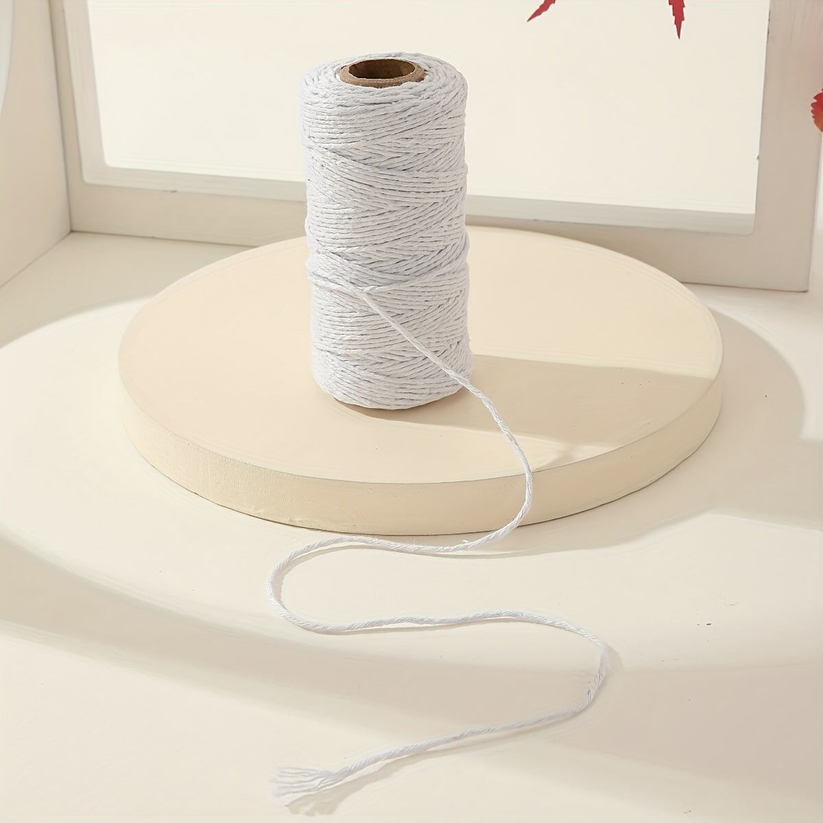 3 Strand Cotton Thread Soft Rope For Wall Hangings Plant Hangers Crafts 91m