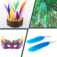 40pcs Colored Natural Goose Feather DIY Art Wedding Party Dream Catcher