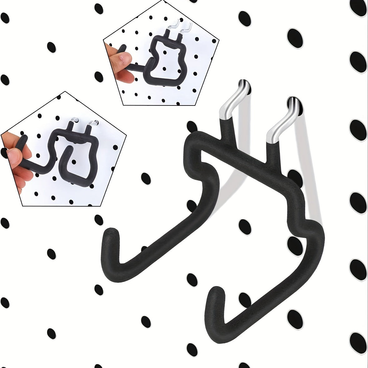 6pcs Nail Plate Drilling Racks Nail Plate Hanging Hooks Nail Plate Storage Rack