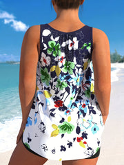 Floral Print Tankini Set with Shorts
