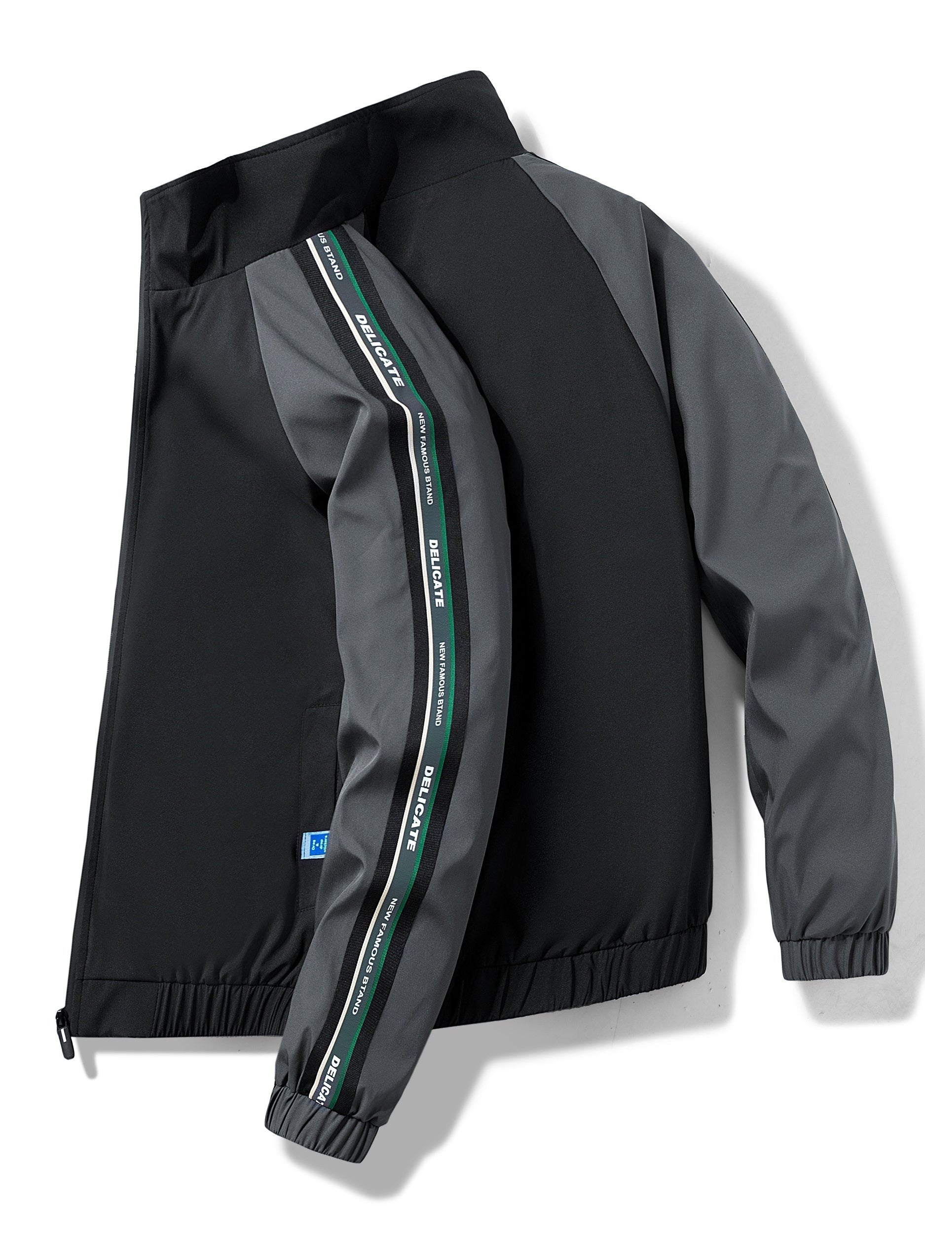 Men's Casual Zip Up Jacket Coat for Spring Fall