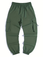 Men's Flower Print Cargo Pants with Pockets