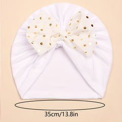 Plain Chiffon Bow Baby Turban Hat for Everyday Use