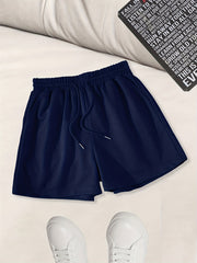 Drawstring Solid Shorts for Women Summer & Spring