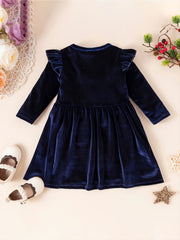 Toddler Girls Fleece Long Sleeve Dress