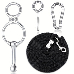 5m Horse Braided Nylon Rope Stainless Steel Equestrian Training Equipment