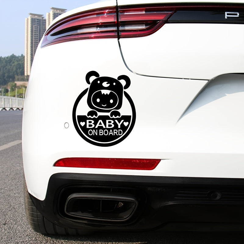 Baby On Board Sign Car Decal Sticker Hangover Carlos & Baby Footprint Heart
