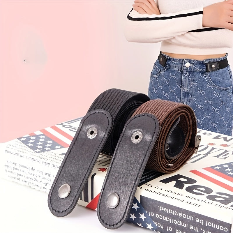 Striped Invisible Elastic Belt Lazy Belt