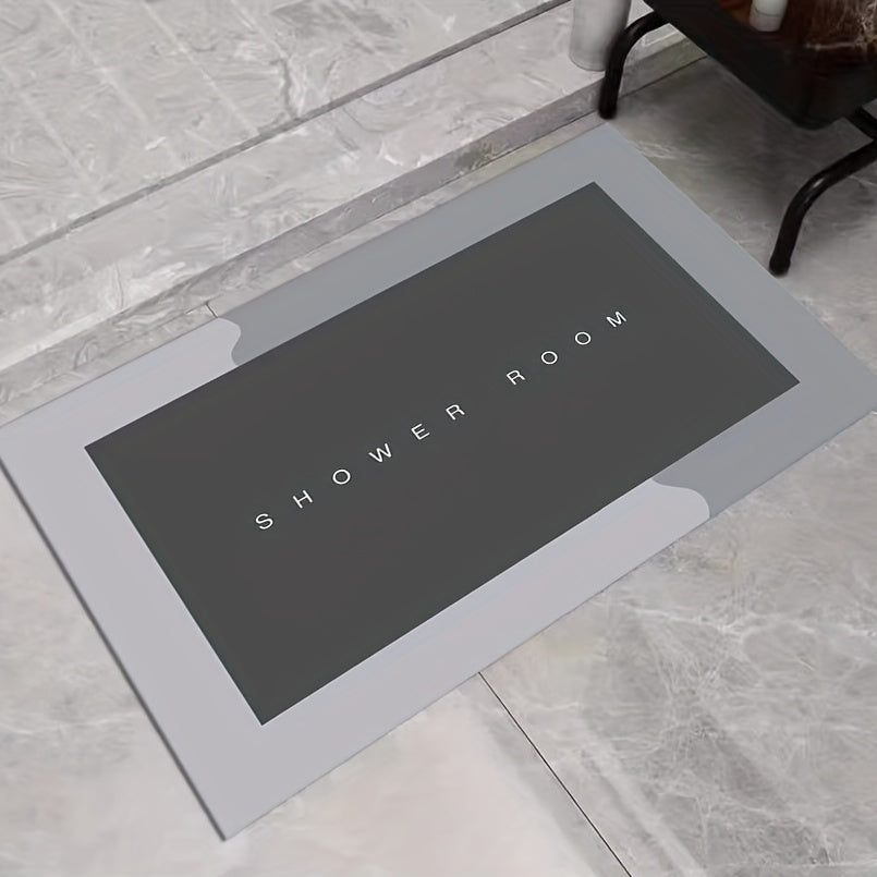 Ultra Soft Diatom Mud Mat, Water Absorbent Bath Rug, Non Slip Shower Carpet