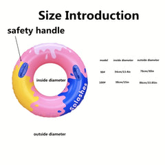 Adult Swimming Ring with Safety Handle for Water Fun