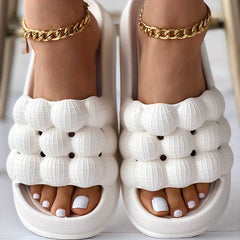 Women's Bubble Pillow Slides Soft Open Toe Non Slip Slipper