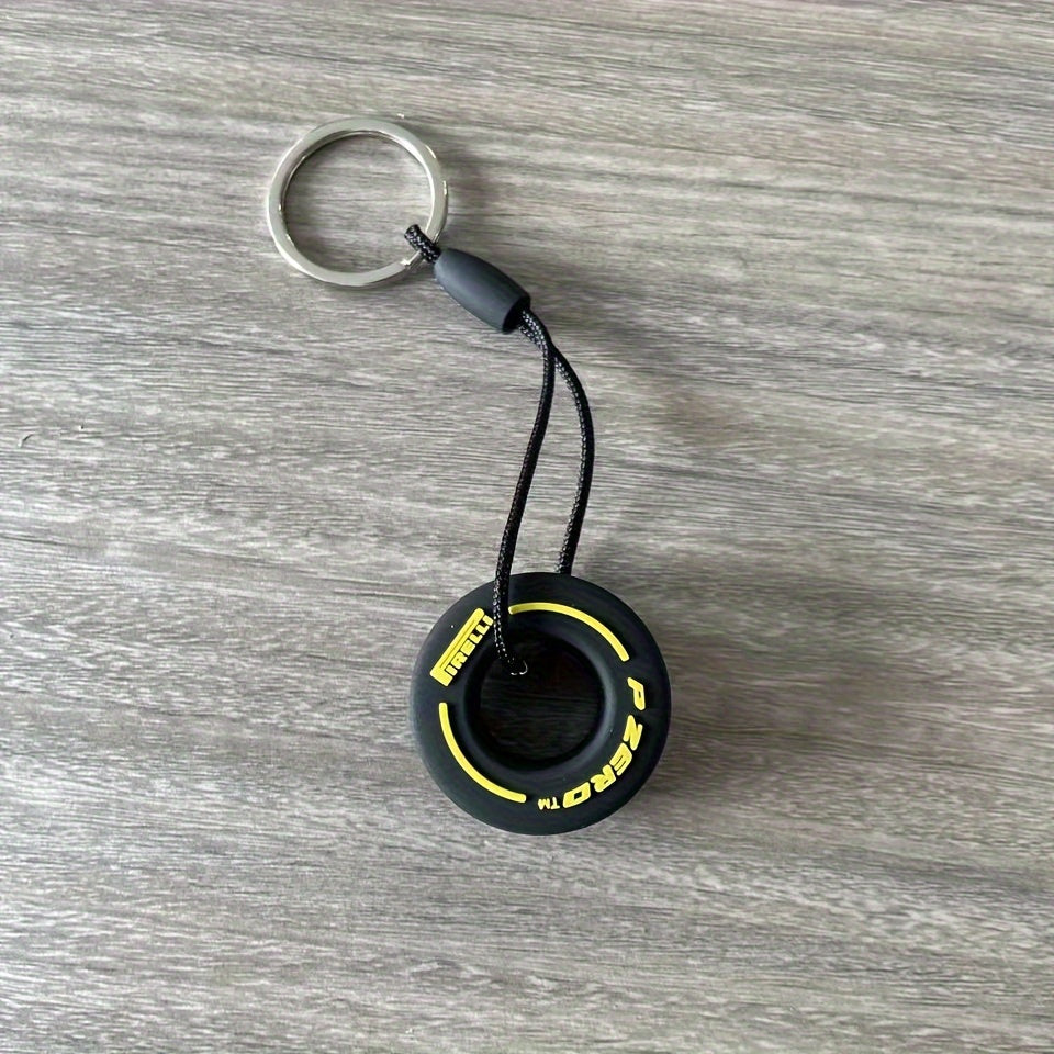 F1 Soft Glue PVC Tire Key Chain Car Pendant