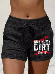Dirt Print Drawstring Shorts - Summer & Spring Casual Style