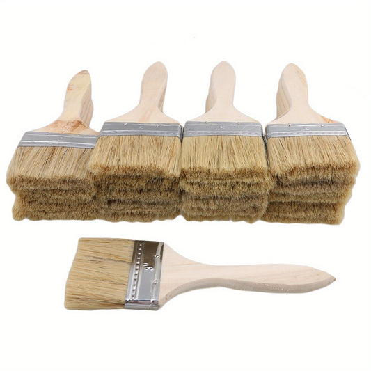 20pcs Thin Handle Paint Brushes 3 Inches