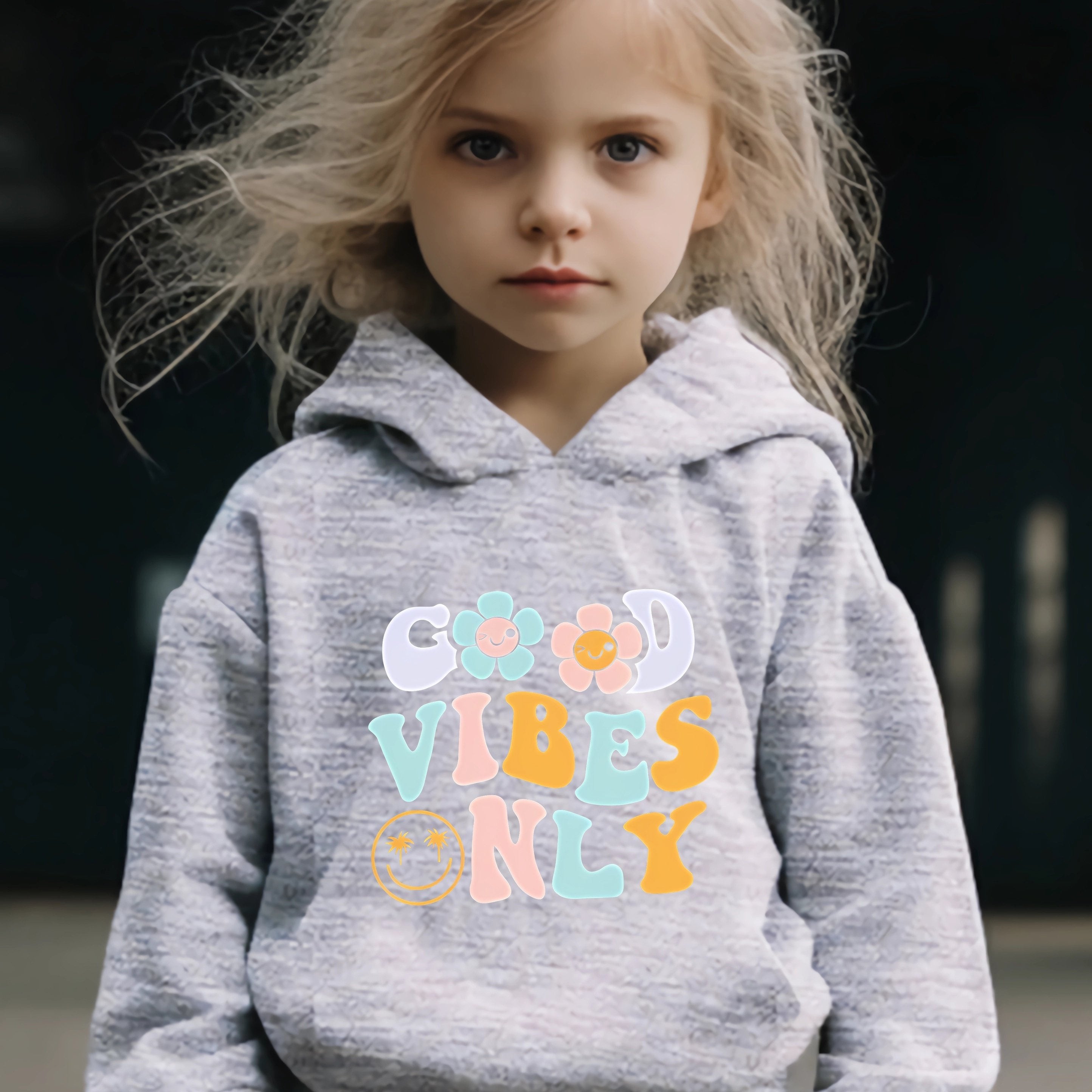 Letter & Flower Print Girls Outfits for Sports Spring Fall