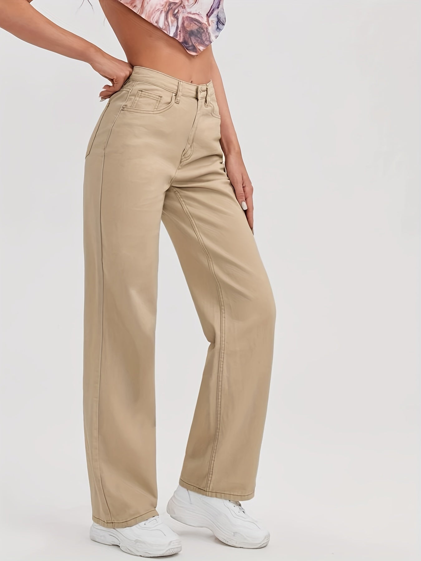 High Rise Straight Leg Boyfriend Jeans
