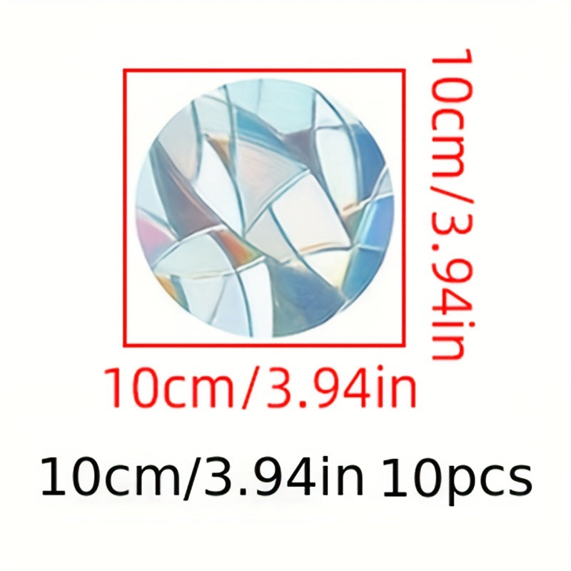 10pcs Halloween Circular Sun Catcher Window Stickers