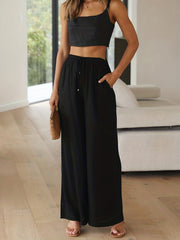 Wide Leg Drawstring Pants for Women