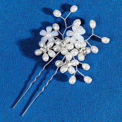 Faux Pearl Flower Hairpin Bridal Wedding Hair Accessories