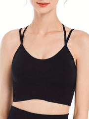 Sports Bra Women's Plus Crisscross Back Fitness Yoga Bra