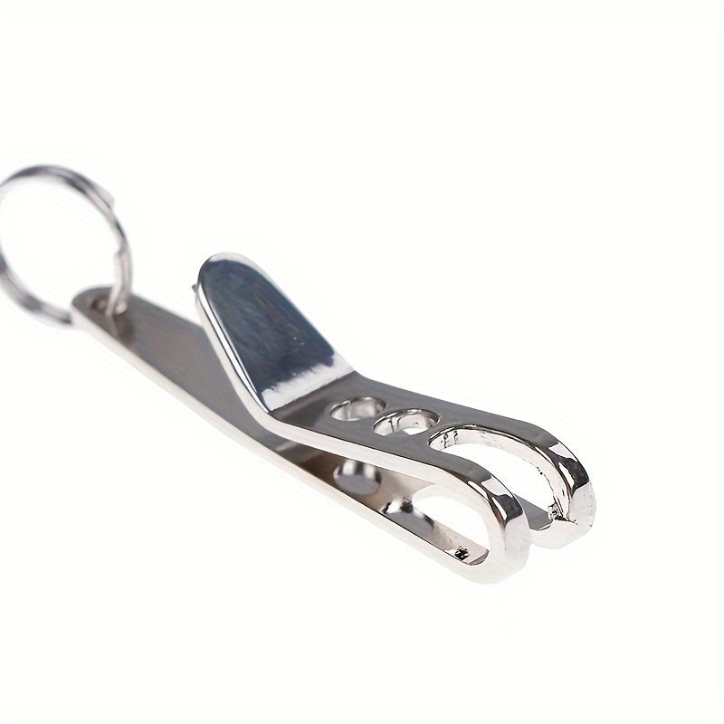 3pcs Stainless Steel Key Suspension Clip Holder with Keychain