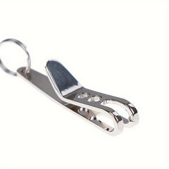 3pcs Stainless Steel Key Suspension Clip Holder with Keychain