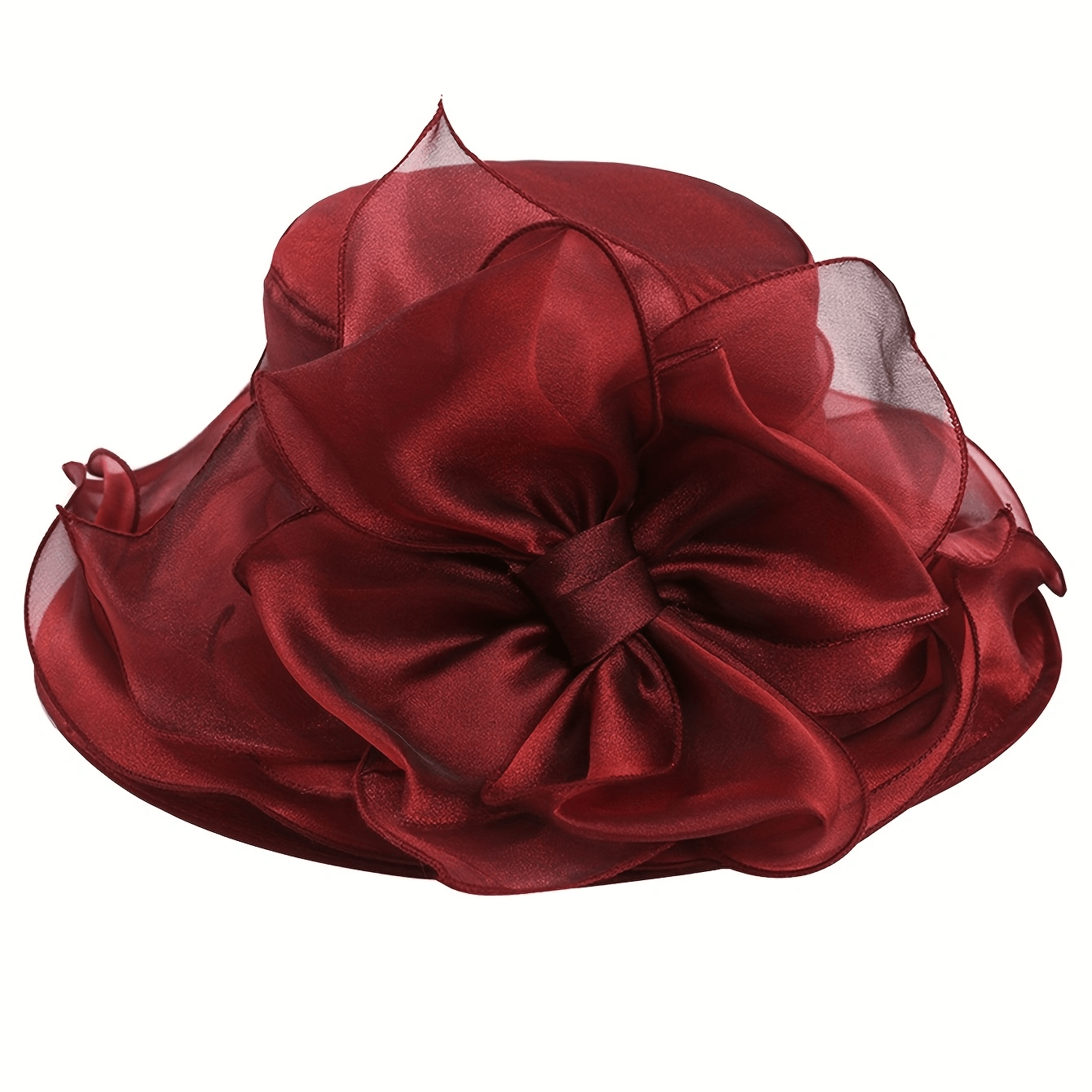 Organza Sun Hat Mesh Derby Hats Outdoor Beach Wedding Bridal Church Hat