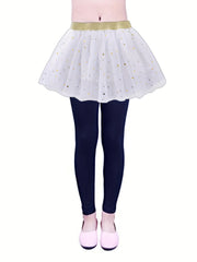 2pcs Sequin Tutu Skirt Leggings Set for Ballet Christmas Party Girls