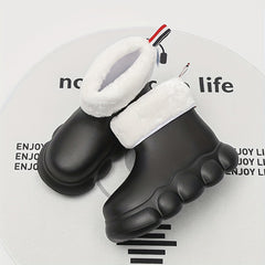 Women's Lightweight Rain Boots Winter Warm Short Tube Wear-resistant Shoes