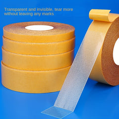 Strong Double-Sided Carpet Adhesive Tape, Transparent Mesh Design