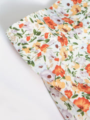 Floral Print Elastic Waist Casual Skirt for Spring & Summer