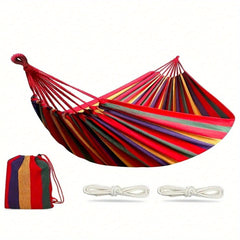 Canvas Camping Hammock with Tree Straps - Indoor/Outdoor