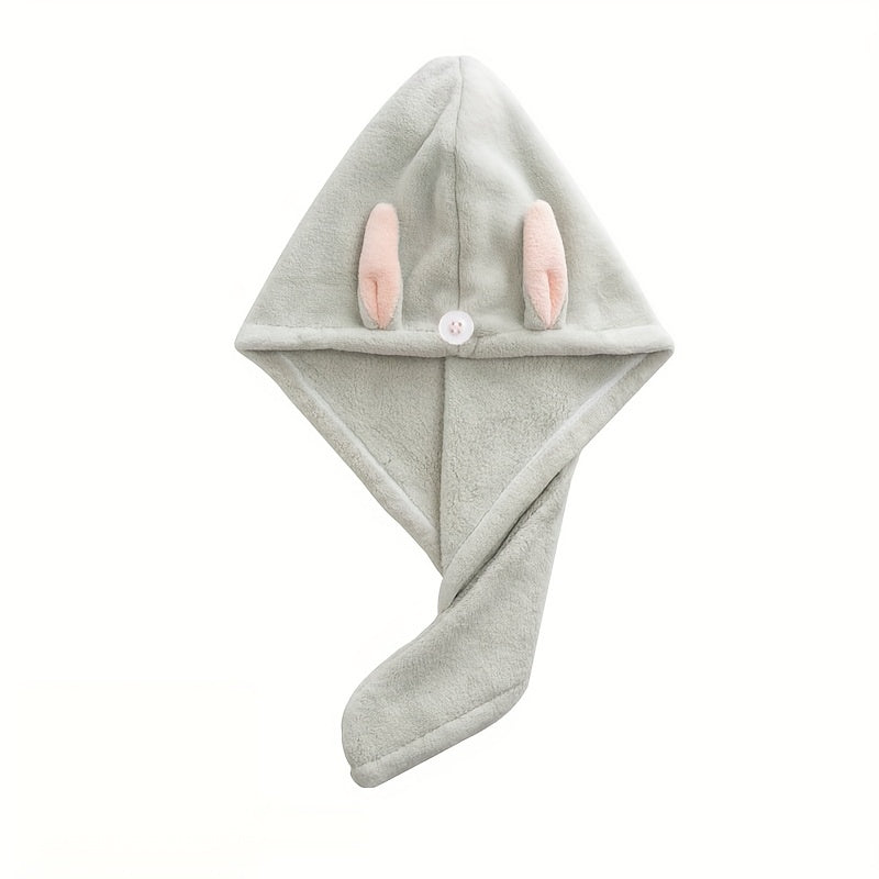 Rabbit Ears Hair Towel Microfiber Hair Drying Cap