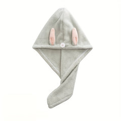 Rabbit Ears Hair Towel Microfiber Hair Drying Cap