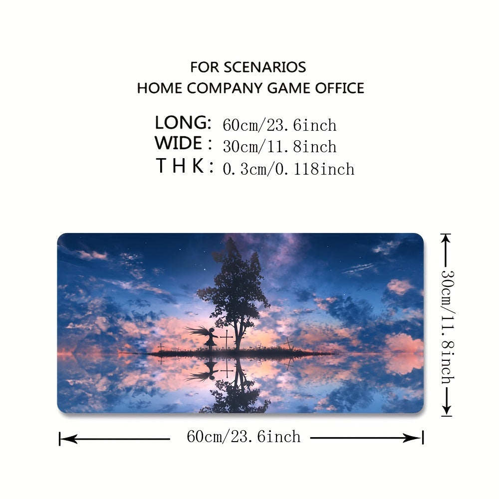 Large Animation Game Mouse Pad Non-slip Rubber Waterproof Keyboard Desktop Pad