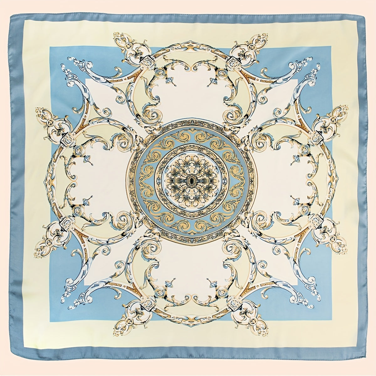 Chain Printed Square Scarf Thin Breathable Headscarf