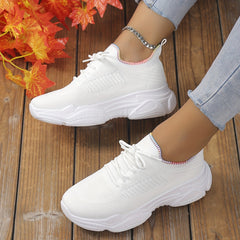 Women's Breathable Flying Woven Sneakers Outdoor Shoes