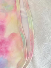Tie Dye Criss Cross Cut Out Yoga Shorts High Waist Sports Running Shorts