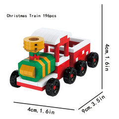 Christmas Building Blocks Toys Santa Elf Train Snowman Tree Reindeer