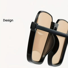 Large Square Sunglasses Anti Ultraviolet Big Face Thin Look