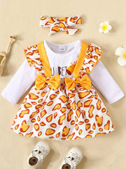 Baby Girls Giraffe Bodysuit & Deer Skirt Set