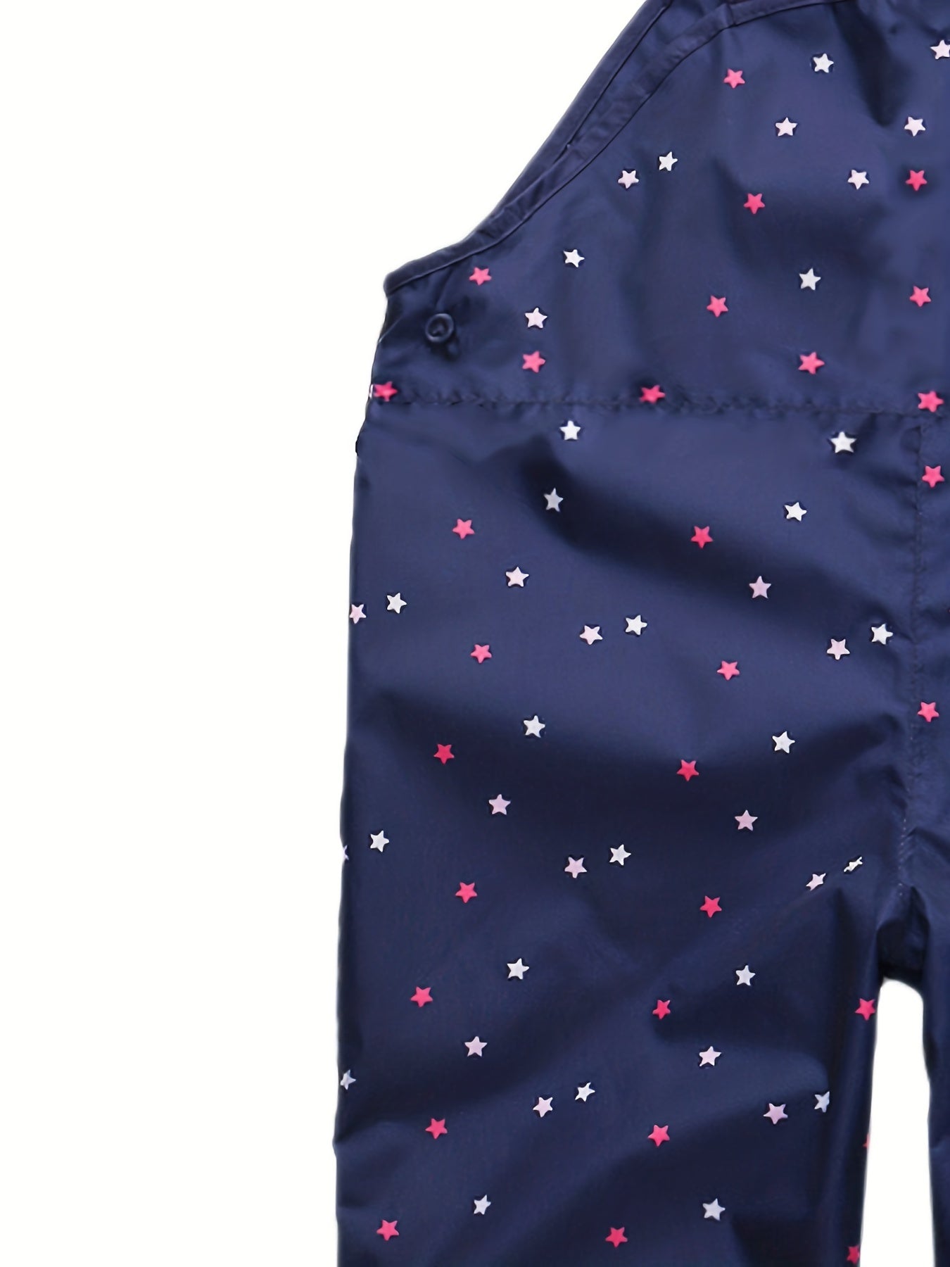 Girls' Star Print Overalls & Rain Pants Set